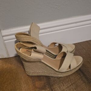 Rialto Cream Espadrille Slingback Wedges